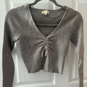 Grey crop top sweater